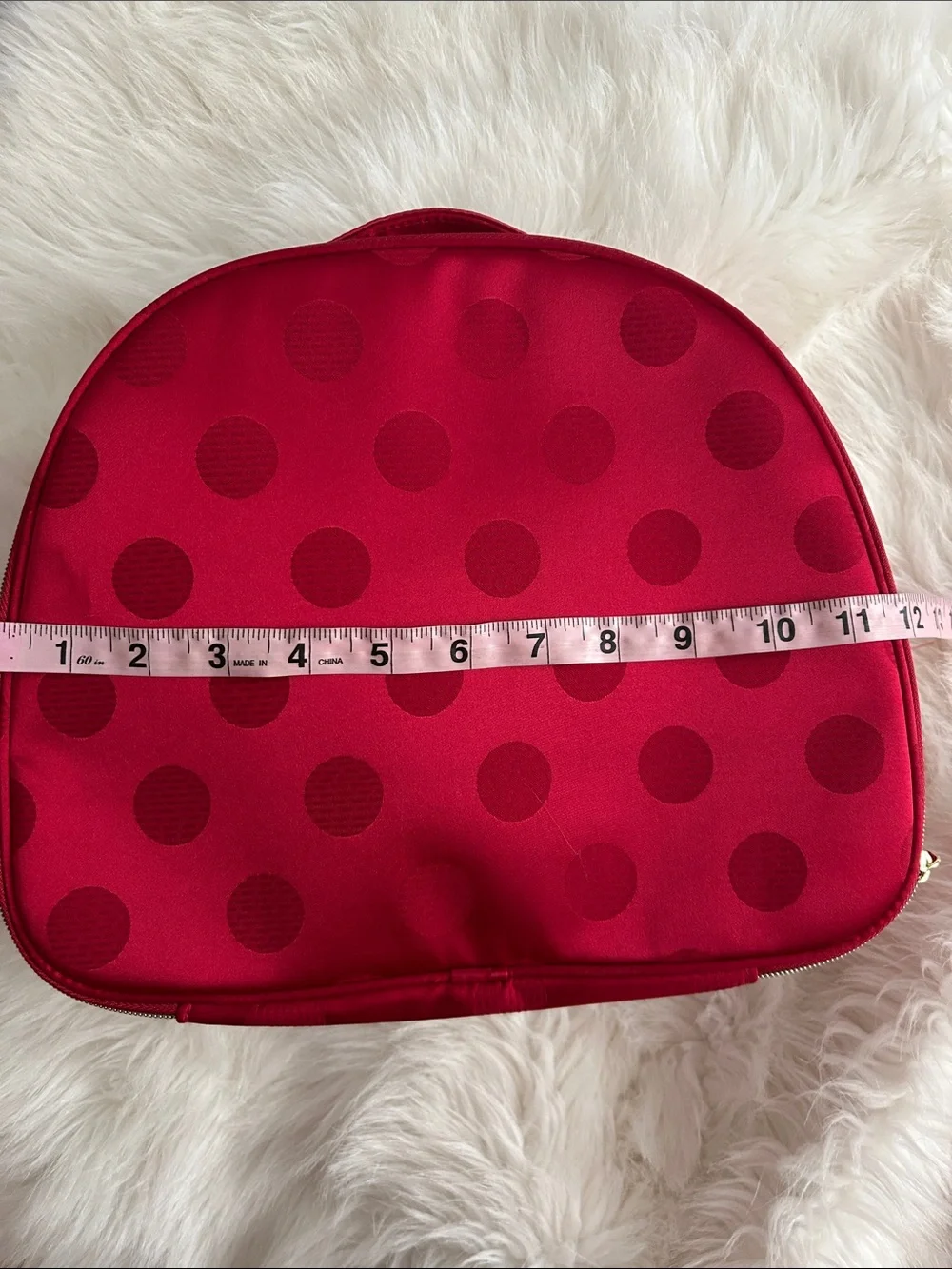 Estée Lauder Limited Edition Red Polka Dot Train Case Cosmetic Bag